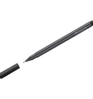 Ручка капиллярная Faber-Castell "Grip Finepen" черная, 0,4мм, трехгранная