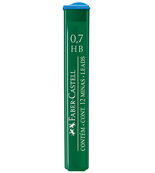Грифели для механических карандашей Faber-Castell "Polymer", 12шт., 0,7мм, HB