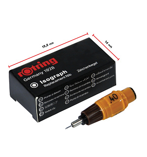 Пишущий элемент для изографа Rotring 0,4мм, картон. упаковка
