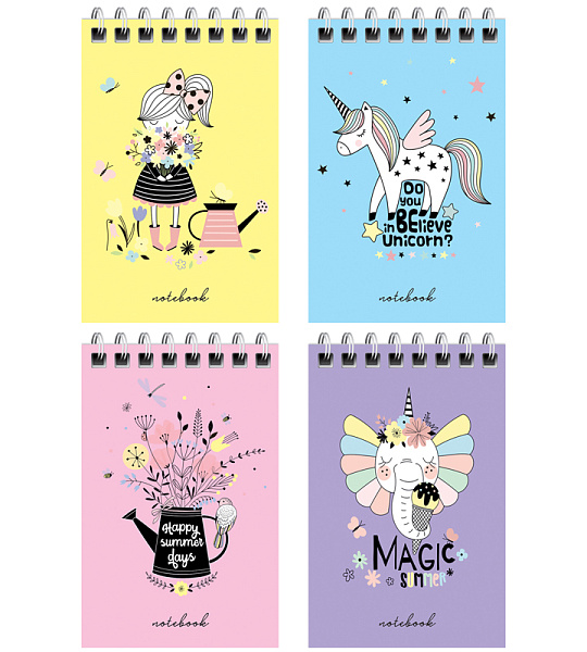 Блокнот А7 40л. на гребне ArtSpace "Be happy"