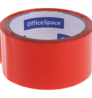 Клейкая лента упаковочная OfficeSpace, 48мм*40м, 45мкм, оранжевая, ШК