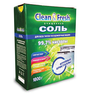 Соль от накипи для посудомоечных машин 1,8 кг CLEAN&FRESH, УТ000000347