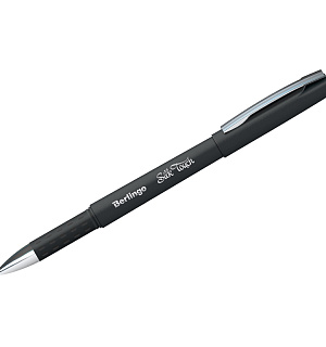 Ручка гелевая Berlingo "Silk touch" черная, 0,5мм, грип