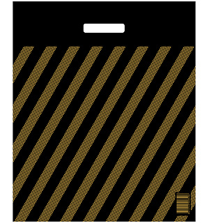 Пакет с прорубной ручкой Артпласт "Полоса рейтер", 40*48+3см, 45мкм