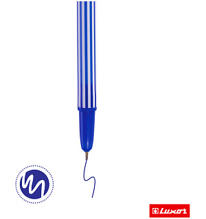 Ручка шариковая Luxor "Stripes" синяя, 0,55мм