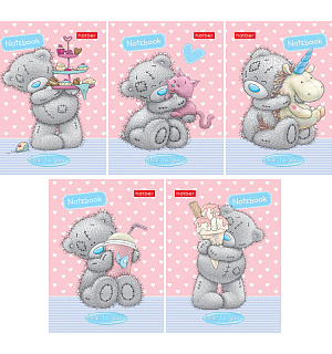 Блокнот А7 48л. на склейке Hatber "MeToYou", 3-х цветный блок