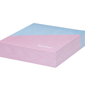 Блок для записи декоративный на склейке Berlingo "Haze" 8,5*8,5*2см, розовый/голубой, 200л.