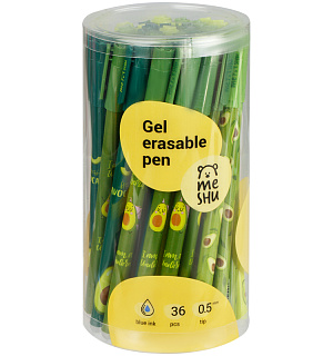 Ручка гелевая стираемая MESHU "Avocado" синяя, 0,5мм, корпус ассорти