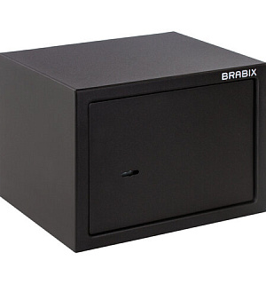 Сейф мебельный BRABIX "SF-230KL", 230х310х250 мм, ключевой замок, черный, 291146, S103BR211514