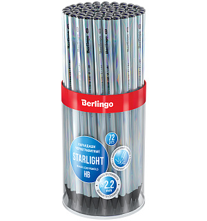 Карандаш ч/г Berlingo "Starlight" HB, черное дерево, трехгранный, заточен.