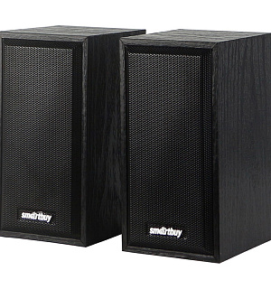 Колонки Smartbuy ONE, 2*3W, деревянный корпус, питание от USB, черный