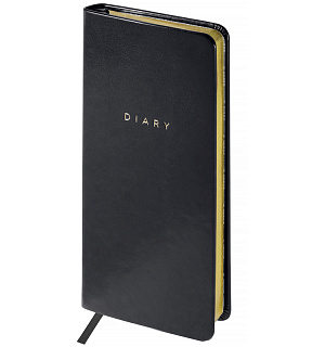 Еженедельник недатированный, карманный, 64л., кожзам, OfficeSpace "Windsor ", черный, зол. срез