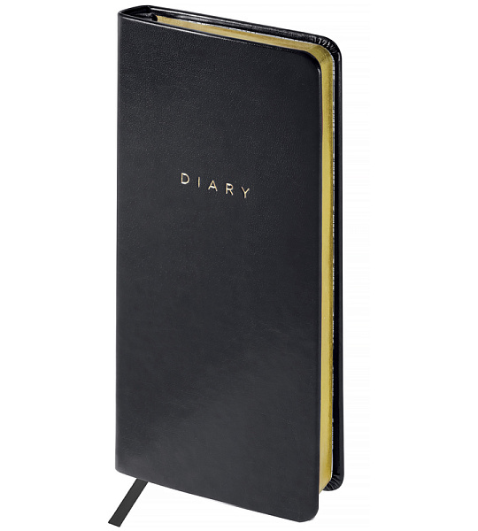 Еженедельник недатированный, карманный, 64л., кожзам, OfficeSpace "Windsor ", черный, зол. срез