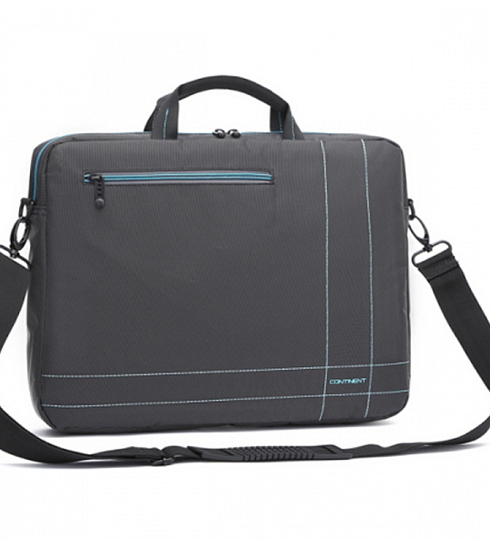 Сумка для ноутбука 15,6" Continent CC-201 GB полиэстер, нейлон, черный, 400*300*50мм