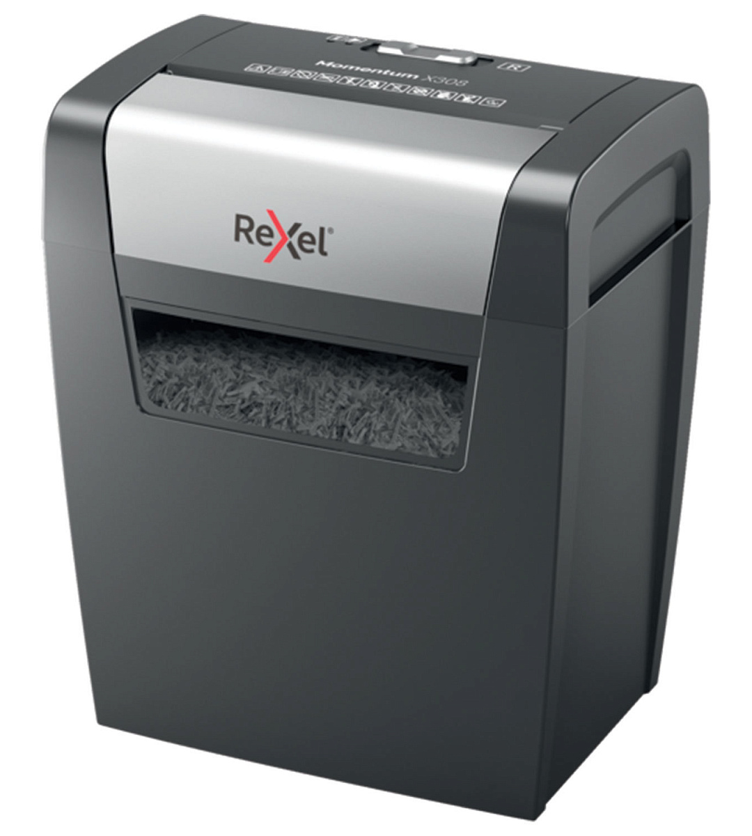 Уничтожитель (шредер) REXEL MOMENTUM X308, 3 уровень секретности, фрагменты 5х42 мм, 8 листов, 15 л, 2104570EU