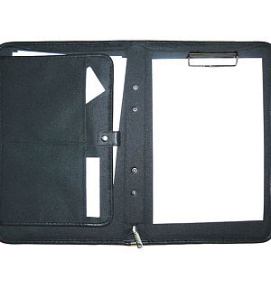 Папка деловая OfficeSpace "Venezia" кожзам, на молнии, зажим для бумаг