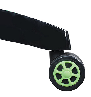 Кресло компьютерное BRABIX "GT Carbon GM-120", две подушки, экокожа, черное/зеленое, 531929