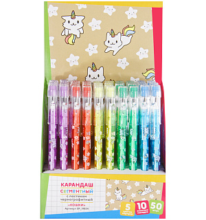 Карандаш сегментный ArtSpace "Кошки", с ластиком