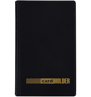 Визитница настольная OfficeSpace на 96 визиток, 3 ряда, ПВХ, черный