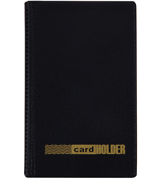 Визитница настольная OfficeSpace на 96 визиток, 3 ряда, ПВХ, черный