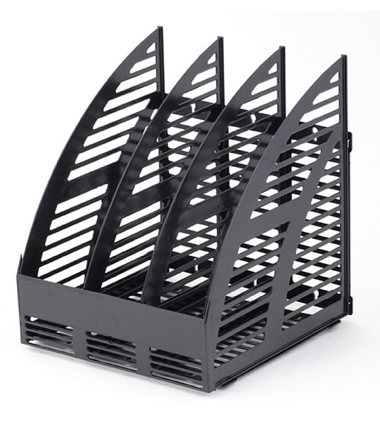 Вертикальный накопитель Attache сборный 3 отделения черный, 240мм