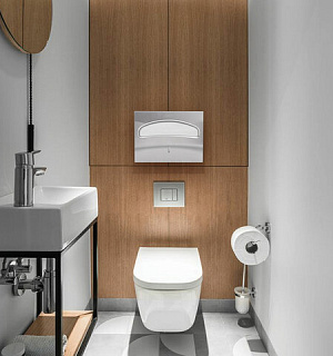 Диспенсер для покрытий на унитаз LAIMA PROFESSIONAL INOX, (V1) 1/2, нержавеющая сталь, зеркальный, 605703