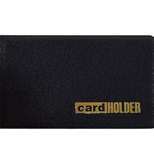 Визитница карманная OfficeSpace на 20 визиток, 65*110мм, ПВХ, черный