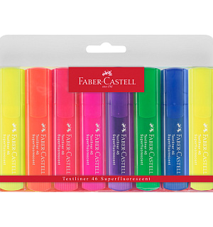 Набор текстовыделителей Faber-Castell "46 Superfluorescent" 8 флуоресцентных цв., 1-5мм, пластик. уп.