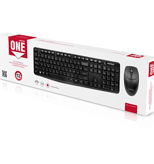 Комплект беспроводной клавиатура + мышь Smartbuy ONE, USB, черный