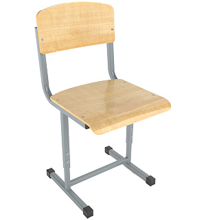 Стул ученический регулируемый 380*380*380-460мм, 4-6гр, серый каркас