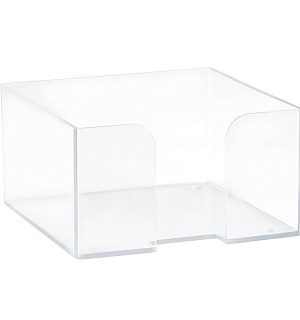 Подставка для бумажного блока СТАММ, 9*9*5, прозрачный