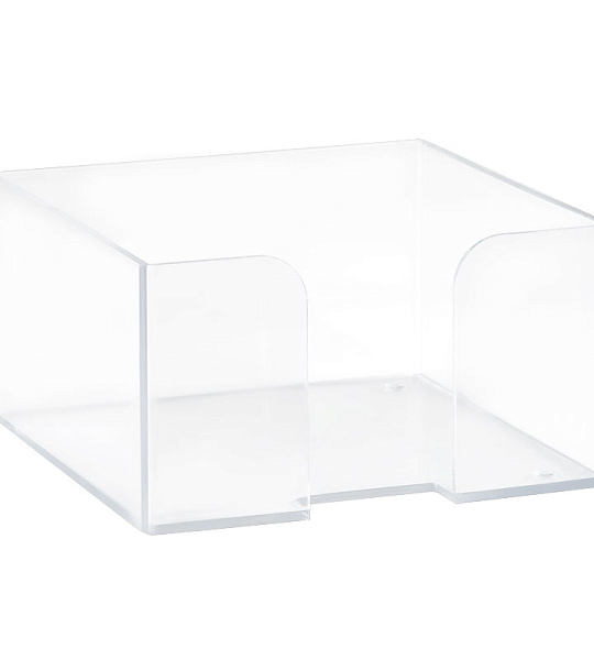 Подставка для бумажного блока СТАММ, 9*9*5, прозрачный