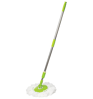 Набор для уборки LAIMA, ведро 7 л/5 л с отжимом, швабра с круглой насадкой (2 шт., крепление кольцо), 603624