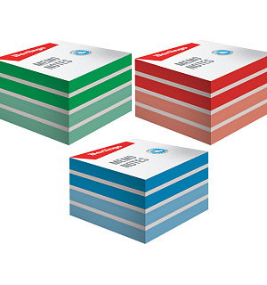 Блок для записи на склейке Berlingo "Megatop" 9*9*4,5см, цветной