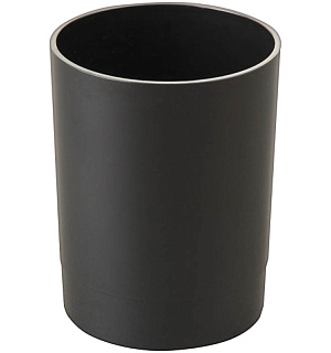 Подставка-стакан СТАММ "Офис", пластик, круглый, черный