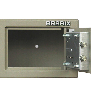 Сейф мебельный BRABIX "D-14m", 145х200х150 мм, 3 кг, ключевой замок, крепление к стене, 291160