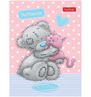 Блокнот А7 48л. на склейке Hatber "MeToYou", 3-х цветный блок