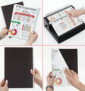 Обложки картонные для переплета, А4, КОМПЛЕКТ 100 шт., тиснение под лен, 250 г/м2, черные, BRAUBERG, 532164