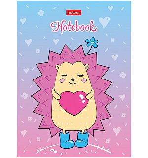 Блокнот А6 24л. на скрепке Hatber "Милые создания"