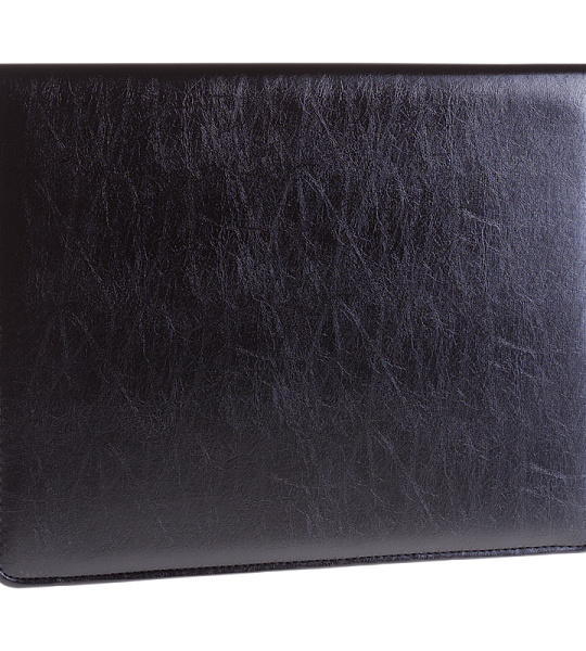 Папка деловая OfficeSpace "Merkury" имп. кожзам., на молнии, блокнот, зажим для бумаг