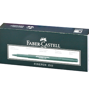 Ручка капиллярная Faber-Castell "Finepen 1511" черная, 0,4мм