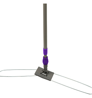 Швабра-рамка OfficeClean Professional, телеск.ручка из нерж. стали 125см, насадка МОП хлопок 80см