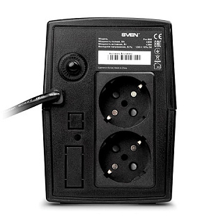 Источник бесперебойного питания SVEN Pro 600, 600VA (360W), 2 евророзетки, SV-013837
