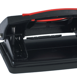 Дырокол Berlingo "Office Soft" 10л., пластиковый, красный, с линейкой