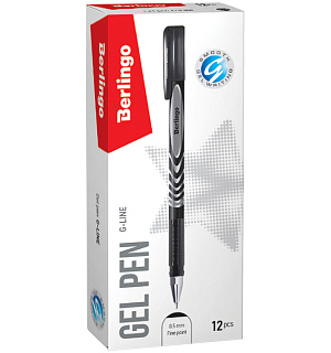 Ручка гелевая Berlingo "G-Line" черная, 0,5мм, игольчатый стержень