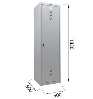 Шкаф металлический для одежды BRABIX "LK 11-50", УСИЛЕННЫЙ, 2 отделения, 1830х500х500 мм, 22 кг, 291132, S230BR404102