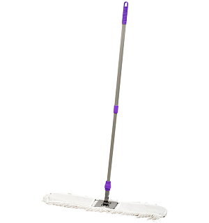 Швабра-рамка OfficeClean Professional, телеск.ручка из нерж. стали 125см, насадка МОП хлопок 80см