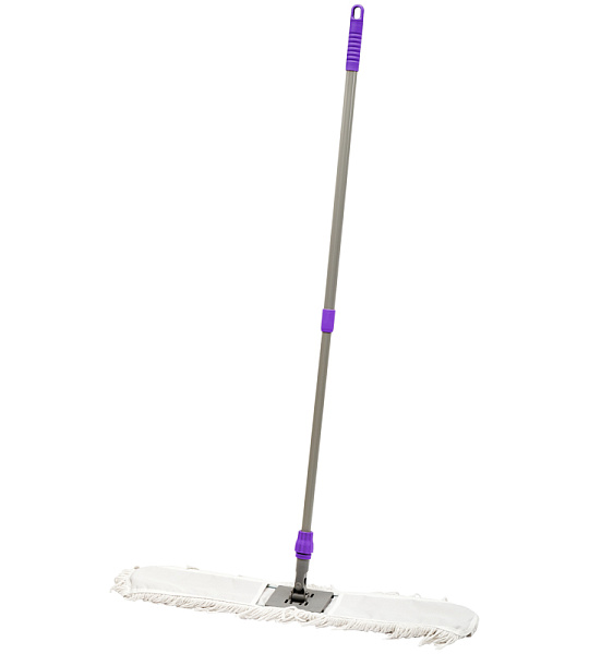Швабра-рамка OfficeClean Professional, телеск.ручка из нерж. стали 125см, насадка МОП хлопок 80см