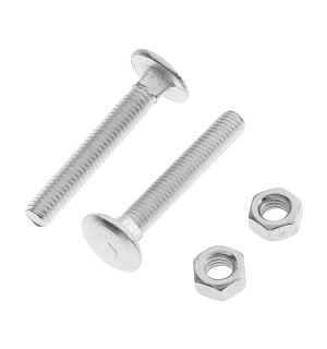 Болт мебельный Element, DIN603, 6х40 мм, с гайкой, оцинкованный, на блистере 8 шт.