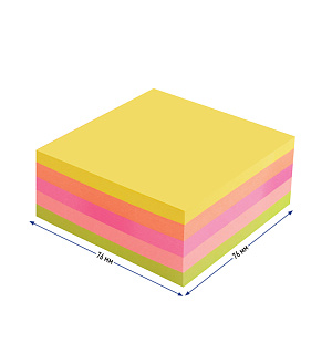 Самоклеящийся блок Berlingo, 76*76мм, 400л, 5 неоновых цветов